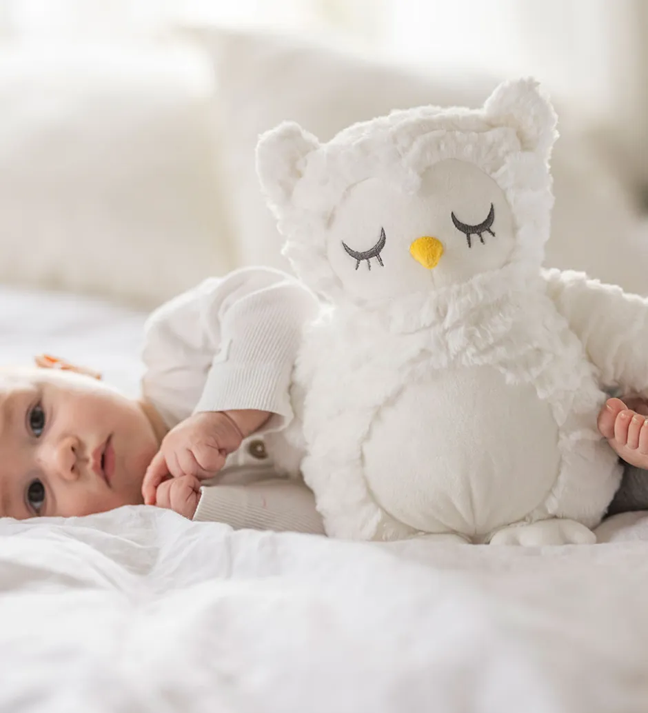 Varmepude - Ugle - Hvid - 23 cm>Teddykompaniet Sale