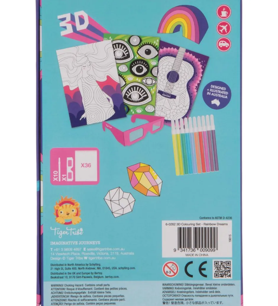 Farvesæt - 3D - Rainbow Dreams>Tiger Tribe Hot