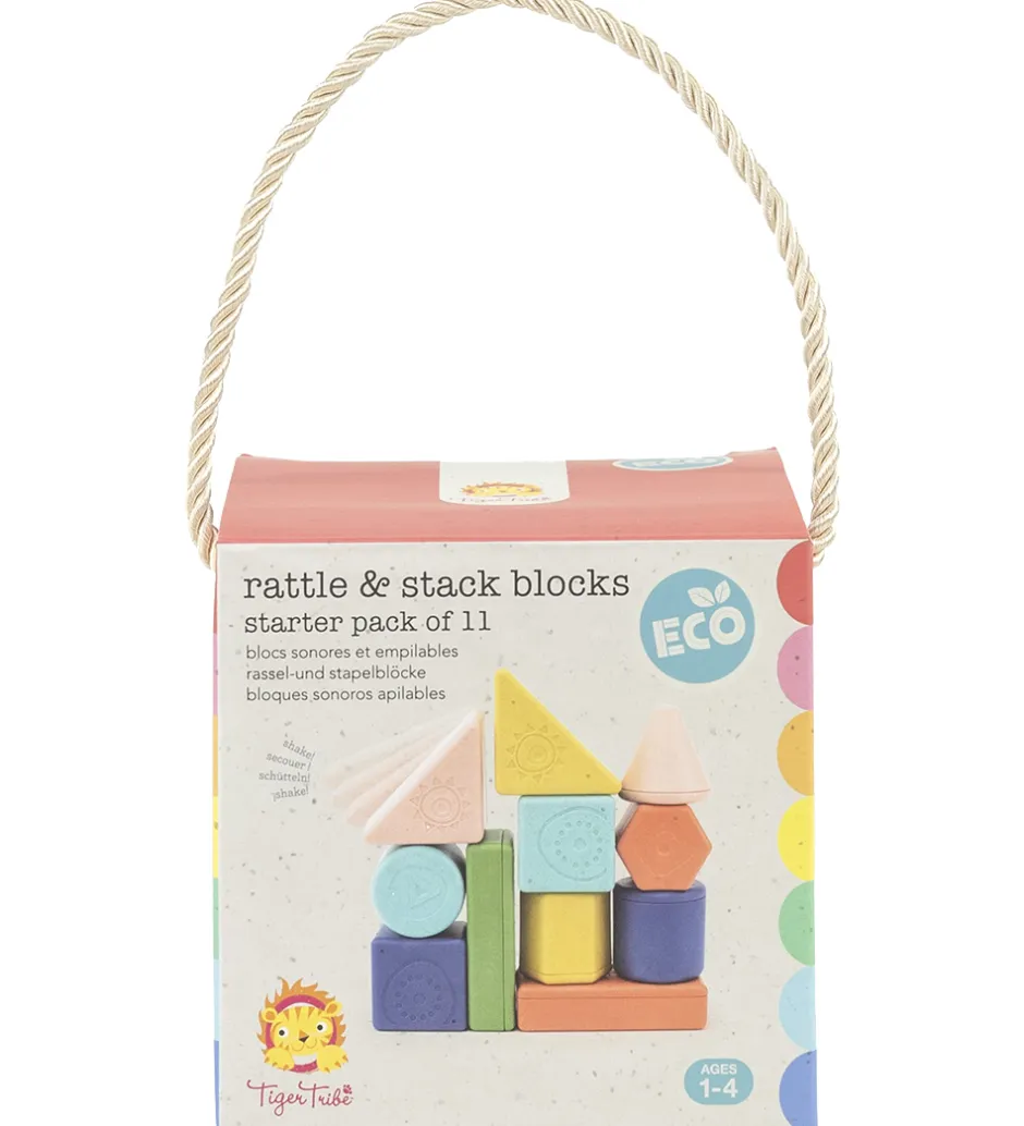 Rasleklodser - Rattle & Stack Blocks - Startsæt - 1>Tiger Tribe Best