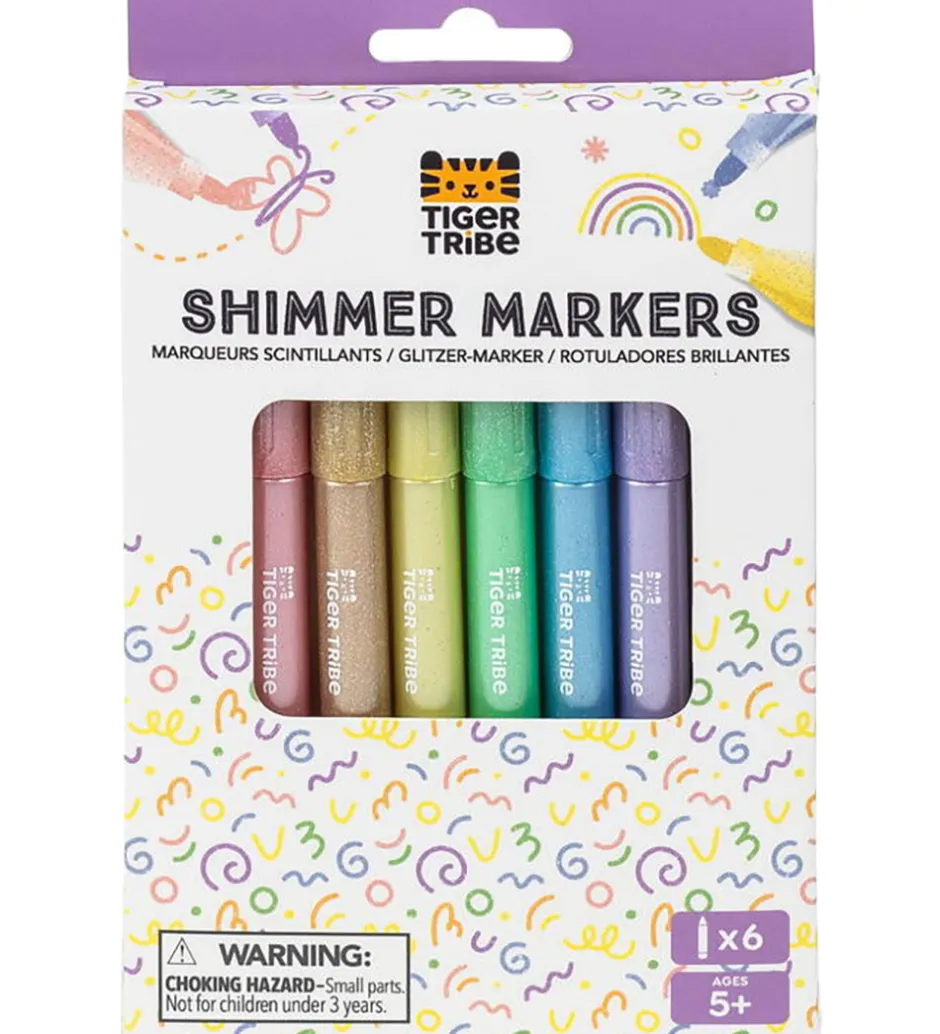 Tuscher - Shimmer Markers - 6 stk>Tiger Tribe Outlet