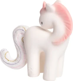 Bidelegetøj - Naturgummi - Candyfloss Enhjørning - Hvid>Tikiri Discount