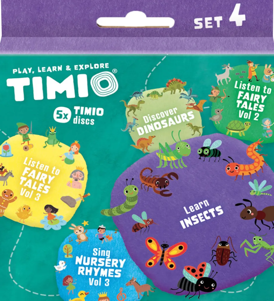 Disksæt 4 - Børnesange, Eventyr, Dinosaurer og Insekter>TIMIO New