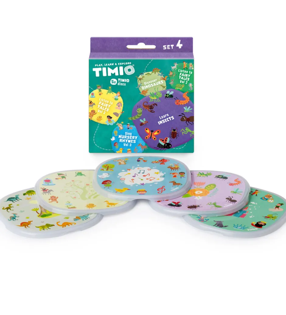 Disksæt 4 - Børnesange, Eventyr, Dinosaurer og Insekter>TIMIO New