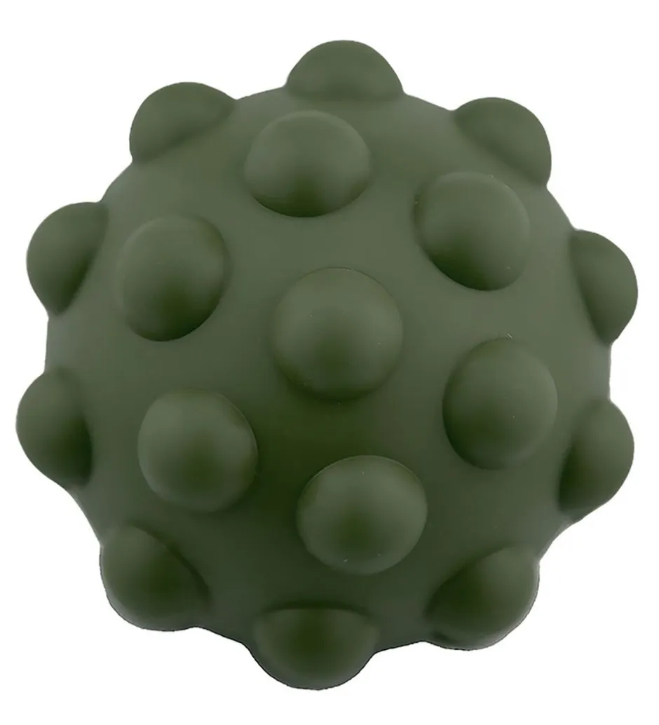 Bold - Sensory Silicone Fidget Ball - 10 cm - Armygrøn>Tiny Tot Best