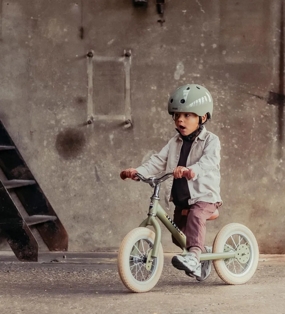 Løbecykel - Steel - Vintage Edition - Støvet Grøn>TryBike Sale