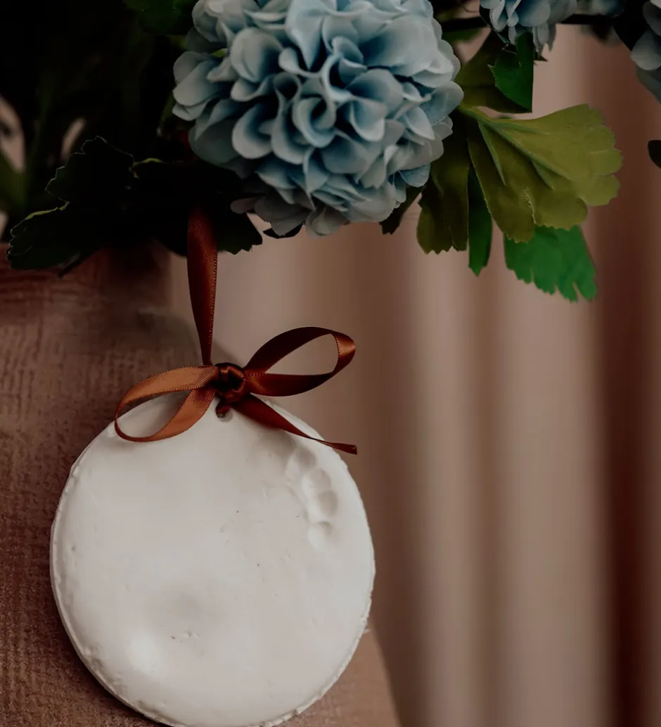 Hånd- og Fodaftryksæt m. Bånd - Hvid/Rød/Brun>Vanilla Copenhagen Clearance