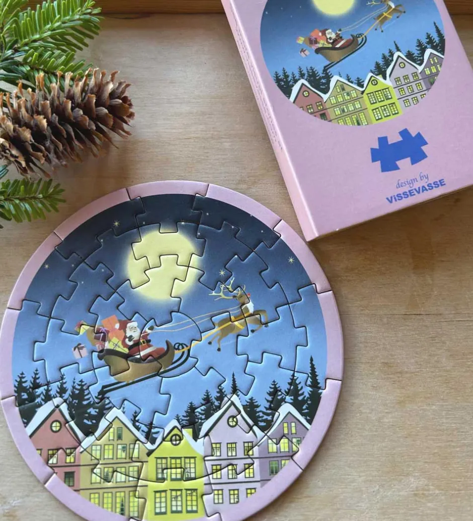 Puslespil - Mini - 11x11 cm - 31 Brikker - Santa & Ru>Vissevasse Sale